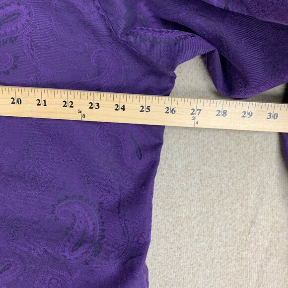 ROBERT GRAHAM SHIRT 2XL MENS BUTTON UP PURPLE PAISLEY VICTORIAN FLIP CUFF - Picture 9 of 14